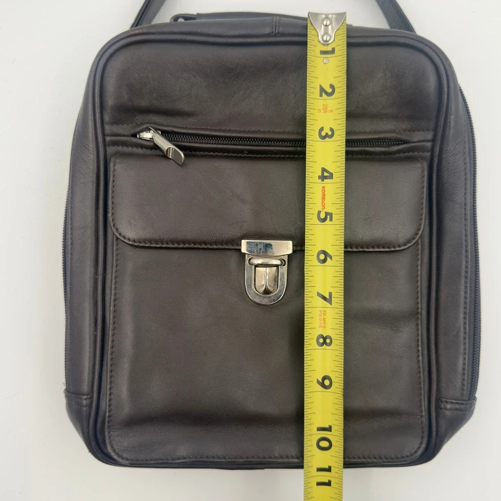 Osgoode Marley Leather Messenger Crossbody Bag Brown Medium